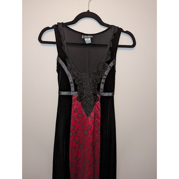 Cykxtees Steampunk Renaissance Goth Velvet Cosplay Dress size Small - Picture 5 of 5